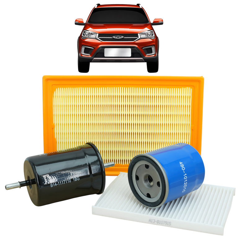 Kit de Filtros Chery Tiggo 2 1.5cc Aire Aceite Polen Bencina Alternativo