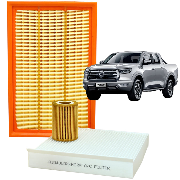 Kit de Filtros Mantencion Great Wall Poer Plus 2.0cc 2020 2025 OEM (X3Und)