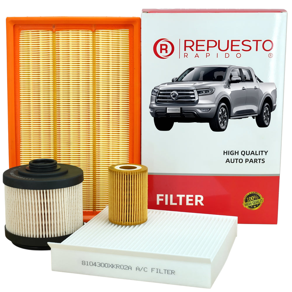 Kit de Filtros Great Wall Poer Plus 2.0cc 2020 2025 2Gener (X4Und)
