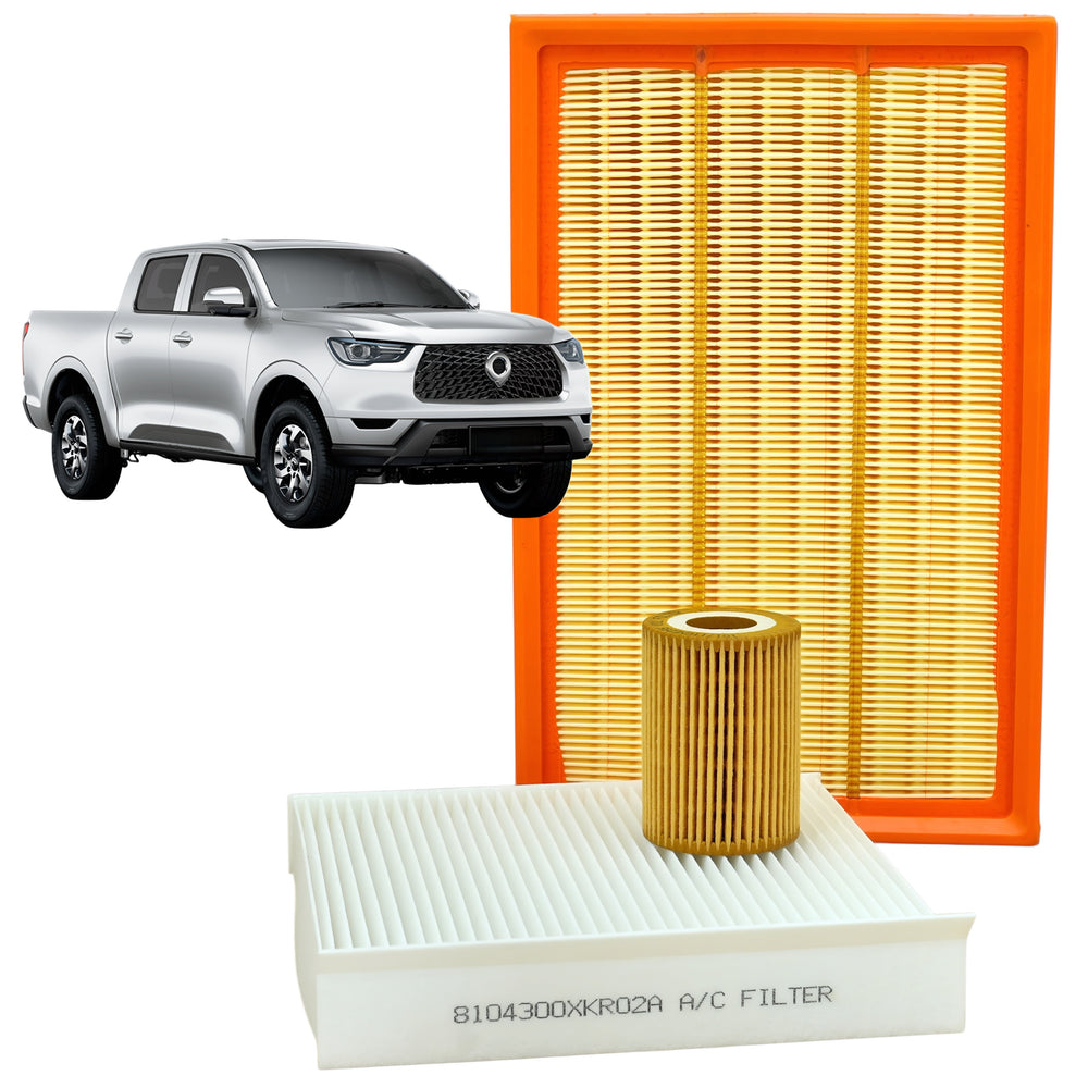Kit de Filtros Mantencion Great Wall Poer 2.0cc 2020 2025 OEM (X3Und)
