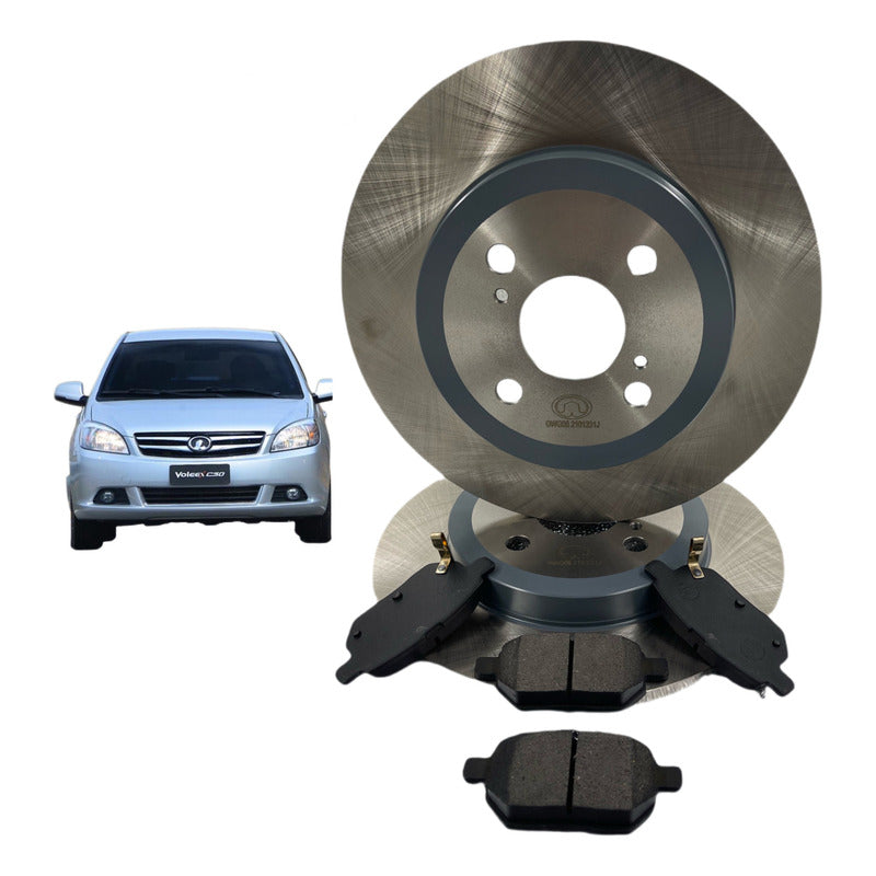 Discos De Freno Trasero Great Wall Voleex C30 + Pastillas