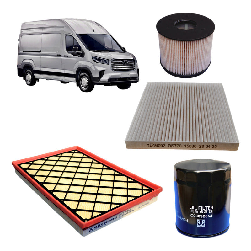 Kit De Filtros Maxus Deliver9 V90 2.0cc Originales