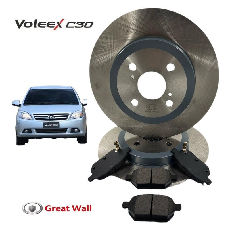 Discos De Freno Trasero Great Wall Voleex C30 + Pastillas