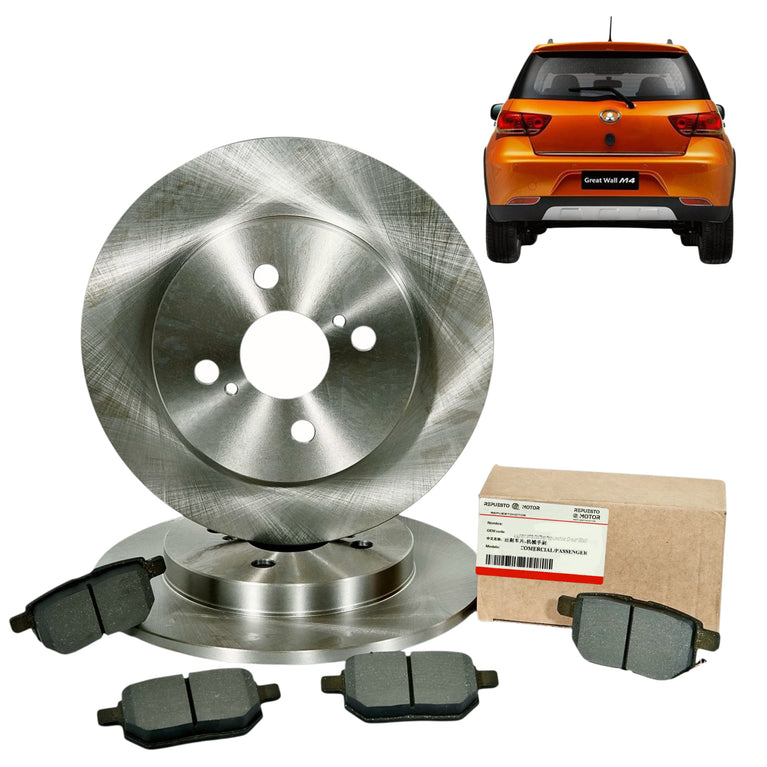 Discos de Freno Trasero Originales + Pastillas de freno Great Wall M4 1.5c