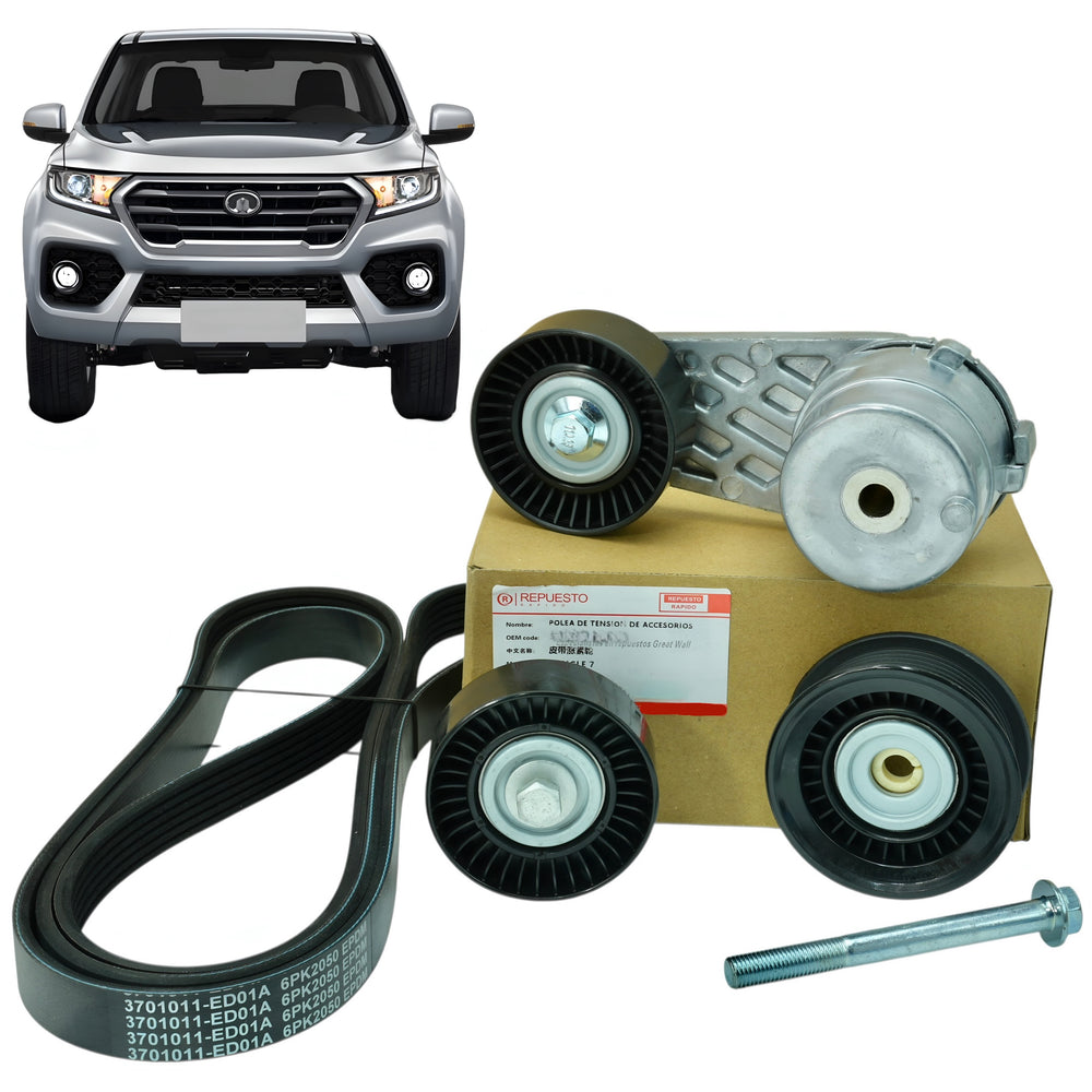 Kit de Correa Alternador Tensor Rodillos Great Wall Wingle 7 2.0c Diesel