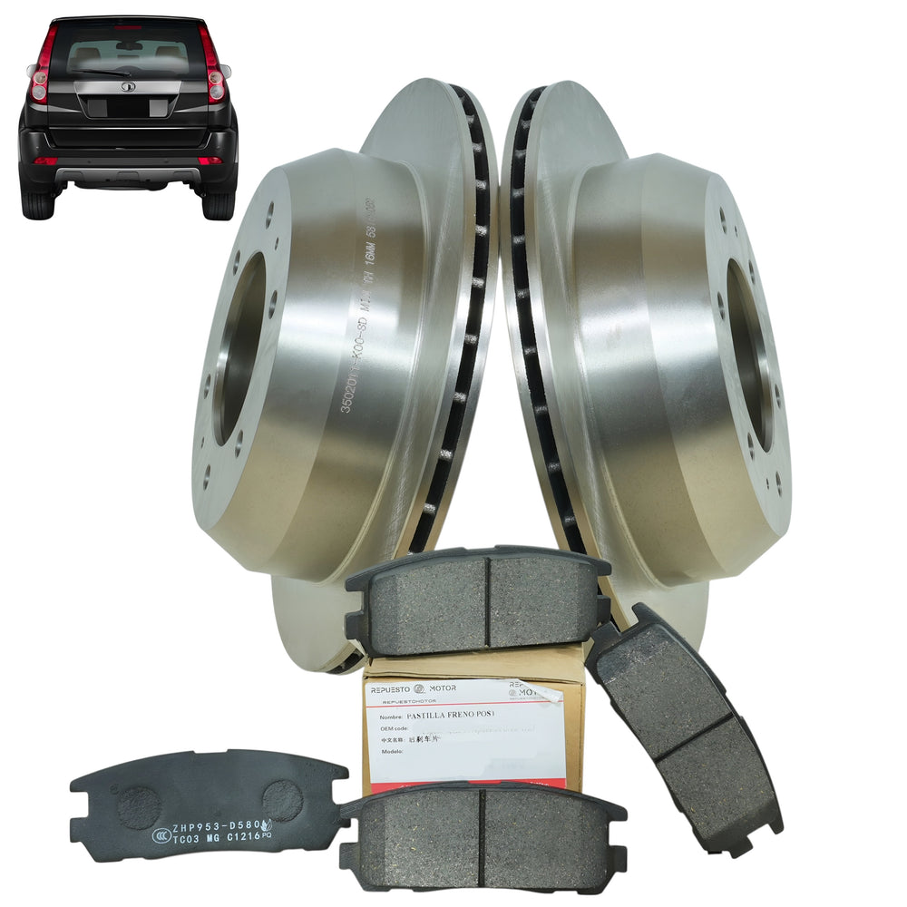 Discos de Freno Originales + Pastillas de Freno Great Wall Haval H3 2.0c