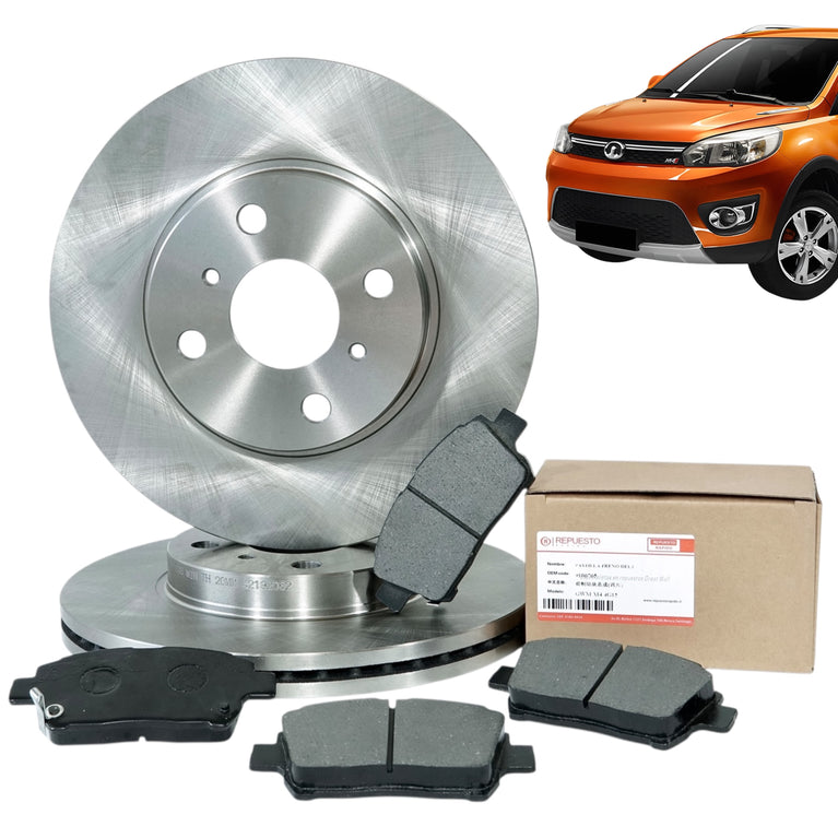 Discos de Freno Delantero Originales + Pastillas de Freno Great Wall M4 1.5c